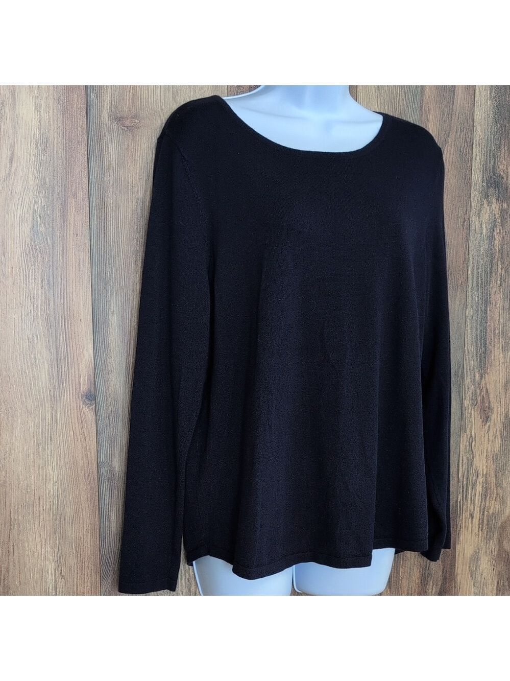 Chico's Elegant Navy Zip Back Sweater 2                D441